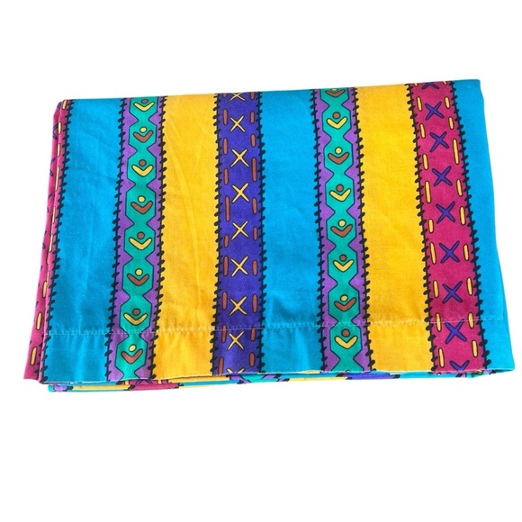 Disney Other - Vintage Disney Pocahontas Colorful Stripe Twin Top Sheet USA Cutter Crafts FLAWS